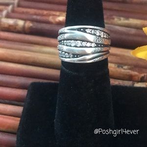 Silpada Sterling Silver Organically Ring zirconia